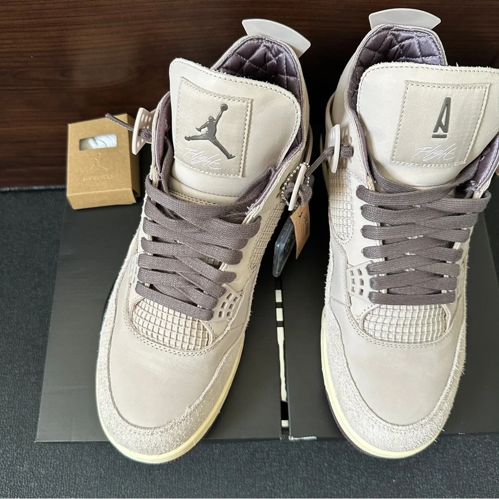 Jordan 4 A Ma Maniére Retro OG Men’s Sneakers Size 10.5 Stone Pewter - Picture 11 of 13